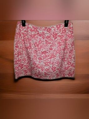 Croft&Barrow Pink And White Floral Flowery Golf Athletic Skort Shorts XL
